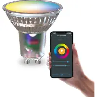 Calex Smart LED-Spot, GU10, PAR16, RGB & Warmweiß, WiFi, Dimmbar, Glas