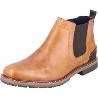 Rieker Herren Stiefelette Leder Chelsea Boot Stretch 13751, Größe:44 EU, Farbe:Braun