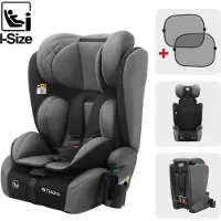 Tulano Zooma 25 | Autokindersitz von 15 Monaten bis 12 Jahren (76-150 cm) | Grau/Schwarz