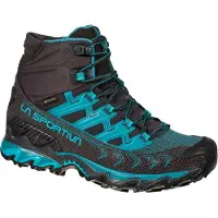 La Sportiva Ultra Raptor II Mid Wide Woman GTX, Mountain Hiking Footwear, 38, Carbon/Topaz (Grey) -
