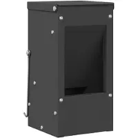 vidaXL Kaninchenfütterer Schwarz 12,5 x 12,5 x 25 cm 1,5 kg