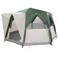 vidaXL Zelt für 6 Personen mit Dach Grün 425 x 396 x 222 cm