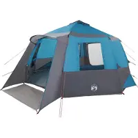 vidaXL Kabine Zelt 12-Personen Blau und Grau 500 x 500 x 294 cm