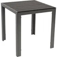 Degamo Bistrotisch Gartentisch Alutisch SORANO 70x70cm, Gestell Aluminium silbergrau, Tischplatte Kunstholz grau, wetterfest