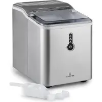 Klarstein Eiswürfelmaschine Klein, 1,5L Eiswürfelbereiter, Eiswürfelmaschine für Große Eiswürfel, Schnelle Mini-Eiswürfelmaschine, Leichte Reinigung, Eiswürfelbereiter 12kg Eis pro Tag