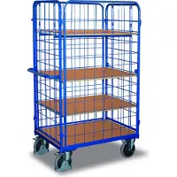 Cordes Paket-Vierwandwagen hoch mit 3 Böden Typ L + EasySTOP
