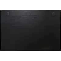 Stier Schreibtischplatte 180x80cm, schwarz, melaminbeschichtet, 25mm dick, mit Kabeldurchlässen, tabletop, modernes Design