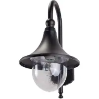 LINDBY Außenwandleuchte Daphne , dimmbar, schwarz, Aluminium, Modern, Wandleuchte außen