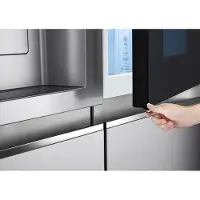 LG GSJV90BSAE, Integriert/Freistehend, Edelstahl, Amerikanische Tür, LED, Berührung, Kabellos, LED
