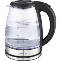 Michelino Wasserkocher Glas EDS Silber 1,8 Liter 1800 Watt
