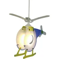 Niermann Standby Niermann Leuchten Pendelleuchte Hubschrauber - Maße: 45 cm x 30 cm x 30 cm - Farbe: weiß, blau; 183