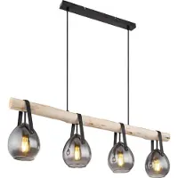 Globo Lighting Hängeleuchte Metall schwarz matt, 4x E27