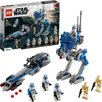 LEGO 75280 Star Wars Clone Troopers der 501. Legion, Bauset mit Kampfdroiden und AT-RT Walker