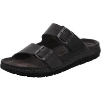 Rohde Herren Pantolette Leder Clog Schnalle Memoryfussbett bequem Rodigo-H 5918, Größe:41 EU, Farbe:Grau