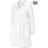 Bp Damenmantel weiß Größe 36, 90 cm Länge, Regular Fit, mit Umlegekragen und verdeckter Druckknopfleiste
