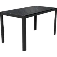 Linder Exclusiv GmbH Aluminium XXL Gartentisch Esstisch Balkontisch Gartenmöbel Non-Wood 125x70 cm
