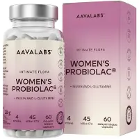 Aavalabs Probiotika für Frauen | Darm- & Vaginalflora 45 Milliarden KBE 60 St Kapseln
