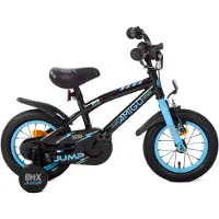 AMIGO Spiel + Freizeit GmbH AMIGO Kinderfahrräder Jungen BMX Jump 12 Zoll 22 cm Jungen Rücktrittbremse Schwarz/Blau