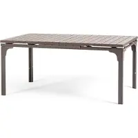 Idea New Garden Srl Ausziehbarer Außentisch 180/240x90cm, Stahlstruktur, Holzeffekt-Tischplatte, 10 Personen, für Garten oder Terrasse - THOMAS XL - Beige