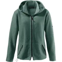 Mufflon Damen Wolljacke Mu-Nele mit Kapuze, wind- und wasserabweisend, schilf, Gr. M