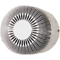 LUCANDE Lennias Außenwandleuchte Alu - , Lennias, Metallisch, für Badezimmer, Metall, Modern