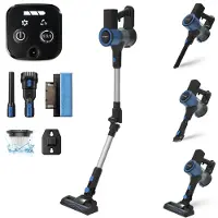 MYBOT E6 Advanced – Akku-Stabstaubsauger aus Stahl mit Wischfunktion – 250 W – 20 kPa – 3 Saugstufen – Kabelloser Staubsauger – Beutellos