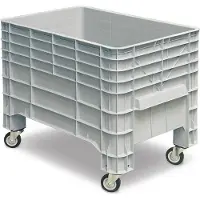 BRB-Lagertechnik Volumenbox mit 4 Lenkrollen, LxBxH 1030x630x790 mm, grau