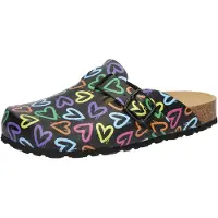 Lico Clog Bioline Print Größe 38 mit Kork/Kautschuk-Fußbett und verstellbarer Schnalle
