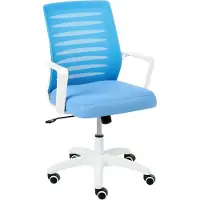Beliani Bürostuhl Blau aus Mesh Drehbar Neigbar Höhenverstellbar für Homeoffice Heimbüro Schreibtischstuhl Drehstuhl