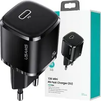 Usams Ład. Siec. 1Xusb-C T36 Mini 20W (Nur Kopf) Pd3.0 Schnellladen Czarny/Schwarz Cc124Tc01 (Us-Cc124)