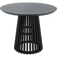 SIT Möbel Esstisch Ø 100 cm | klar lackiert | rund | Hevea & Holz-Furnier | schwarz | B 100 x T 100 cm H 77 cm | 07107-91 | Serie TISCH
