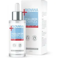 Glory Products OÜ BIOVANA Hyaluron Serum Komplex mit Collagen zur täglichen Gesichtspflege (1 Flasche je 50 ml) – Serum Gesicht als Nachtpflege zur Regeneration