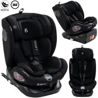 Bebelissimo Kindersitz I-SIZE 40-150 cm, 360, Kinderautositz - Evol in Schwarz | Gr.: onesize