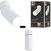 Paulmann LED-Deckenlampe Turnal Coin weiß, Metall, 2.700 K Coin, dimmbar, weiß / opal, für Wohn- / Esszimmer, Metall, Modern, Downlights