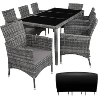 TecTake Rattan Sitzgruppe Almansa für 8 Personen