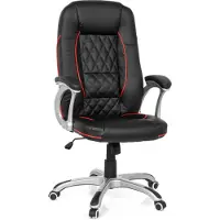 MyBuero RELAX AB100 - Gamingstuhl Buerostuhl24 Kunstleder Schwarz/Rot