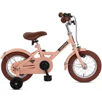 Nogan Dutchy Kinderfahrrad 12 Zoll Mattes Rosa | Komplett mit Stützräder