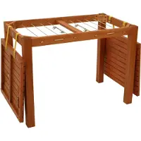 Degamo Funktions Gartentisch mit Wäscheständerfunktion 100x60x74,5cm, Eukalyptus