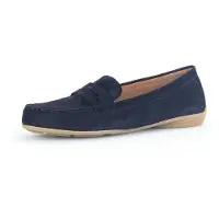 Gabor Slipper & Mokassin 4.200, Rauleder, Blau, Damen