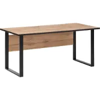 MÖBELPARTNER Schreibtisch Panda | HxBxT 73x160x75cm | Eiche