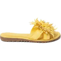 Lazamani Moa Damen Leder-Pantoletten Yellow Größe 39