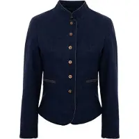 Os-trachten Sportliche Jacke in Jeansblau und Mittelrot, vielseitig und funktional