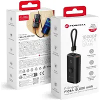 Forcell Powerbank F-Energy F10K4 PD QC3.0 3A 22,5W 10000 mAh kompatibel mit Apple Watch black