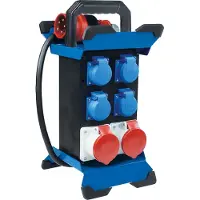 As Schwabe as-Schwabe Tragbarer Stromverteiler CEE 400V 16A auf 4x Schuko & 2x CEE IP44