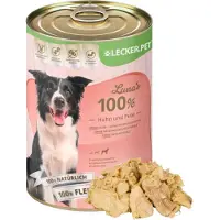 Lyra 6 x 400 g Lecker.Pet Luna's 100 % Huhn und Pute Hundefutter Nassfutter 6x400 Futter