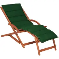 Merxx Gartenliege Copa Cabana, inkl. Wendeauflage grün/beige - Eukalyputs