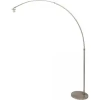 Steinhauer Stehleuchten Stahlfarbene Bogenleuchte Sparkled Light 7268ST höhenverstellbar und schwenkbar