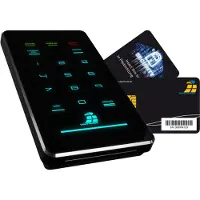 Digittrade HS256S3 externe Festplatte 2TB HDD verschlüsselt mit Hardware Verschlüsselung, Smartcard und PIN-Eingabe, schwarz