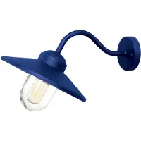 Elstead Lighting Elstead Klampenborg Außenwandleuchte E27 Marineblau IP44 Anti-Meerwasser