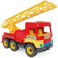 Wader Middle Truck Feuerwehr Spielzeugfahrzeug aus Kunststoff, sicher, ungiftig und witterungsbeständig